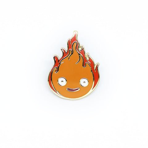 Calcifer enamel pin